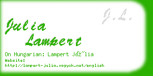 julia lampert business card